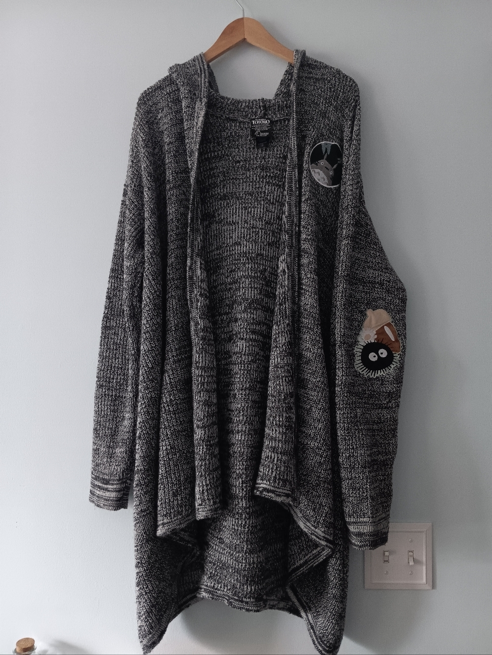 My Neighbor Totoro Studio Ghibli Her Universe Open Cardigan Sweater Gray Knit M - Picture 2 of 9